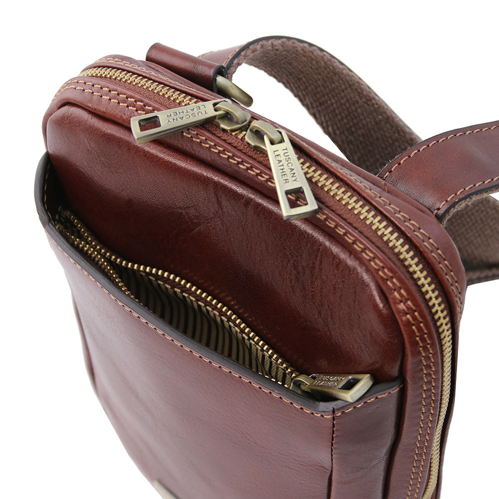 Small brown messenger bag ⎪ Mark ⎪ Tuscany Leather