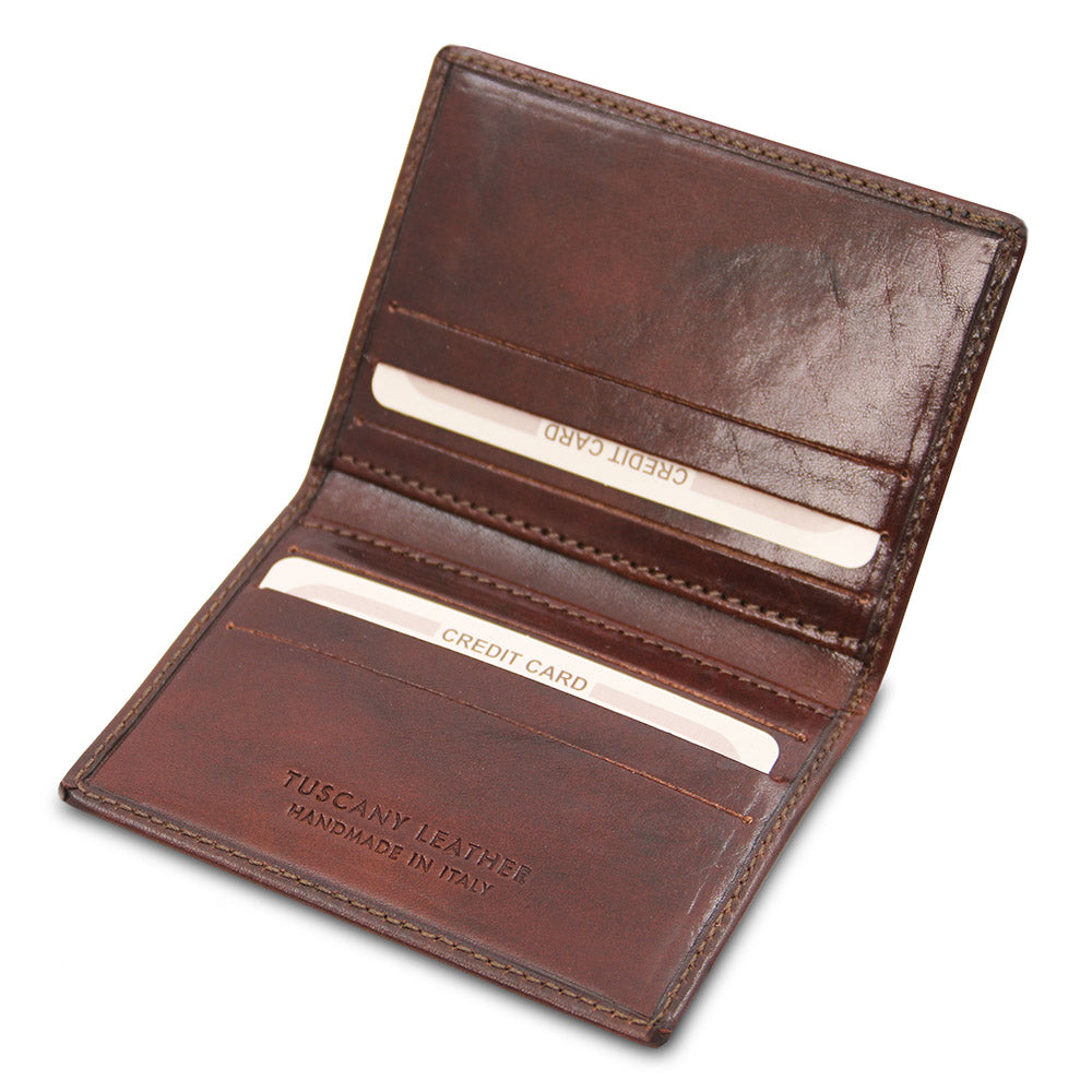 Kartenetui dunkelbraun ⎪Tuscany Leather