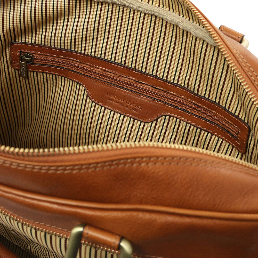 Large Light Brown Leather Briefcase 15.6" ⎪ Pisa ⎪ Tuscany Leather