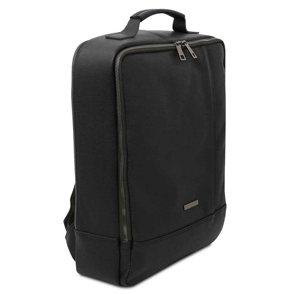 Schwarzer Lederrucksack ⎪ Brooklyn 15.6" ⎪ Tuscany Leather