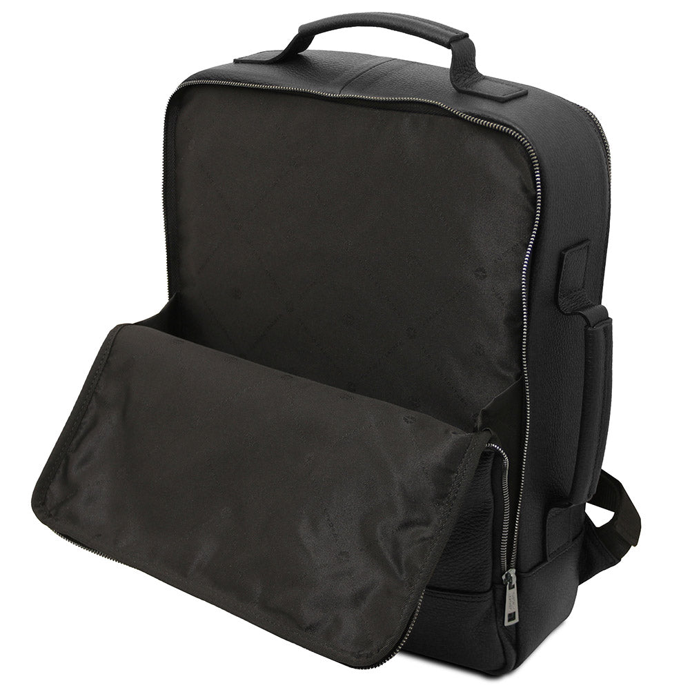 Schwarzer Lederrucksack ⎪ Brooklyn 15.6" ⎪ Tuscany Leather