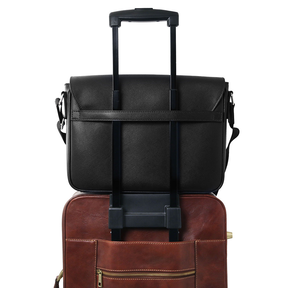 Musta messenger laukku⎪ Saffiano ⎪ Tuscany Leather