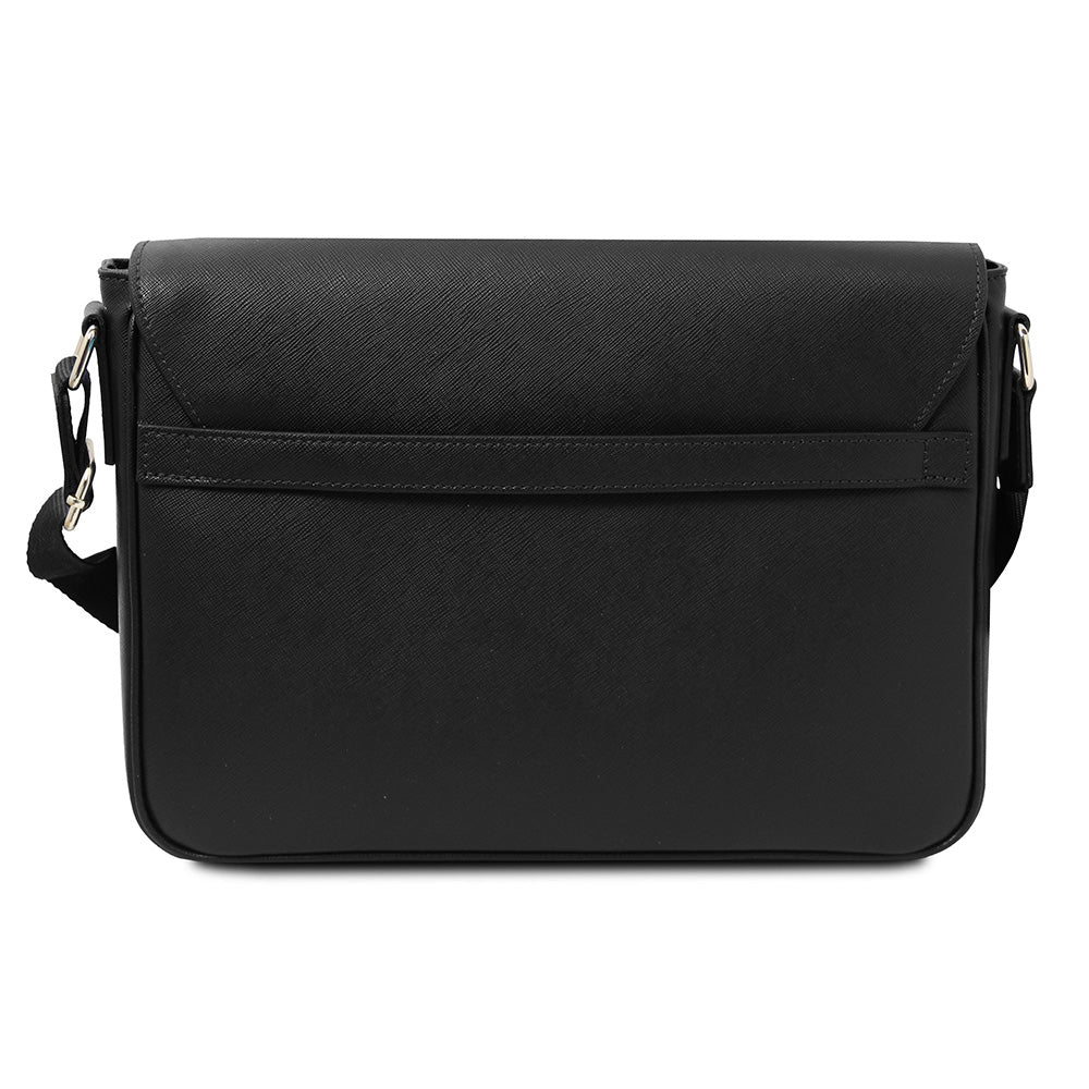 Musta messenger laukku⎪ Saffiano ⎪ Tuscany Leather