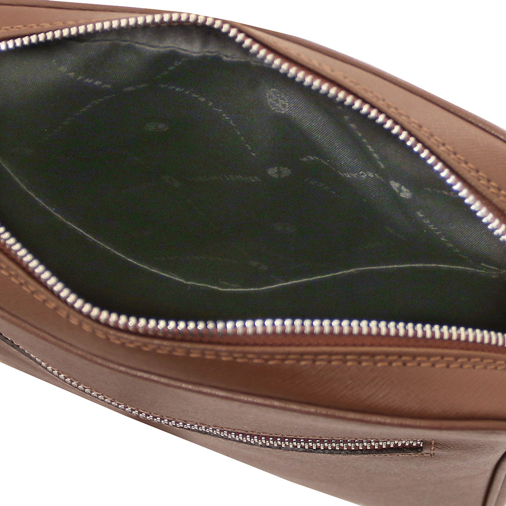 Ruskea pieni messenger laukku⎪ Luke Saffiano ⎪ Tuscany Leather