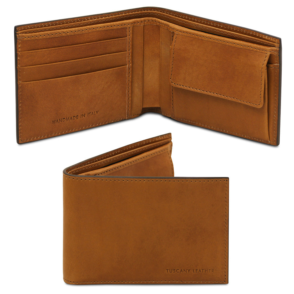 Vaaleanruskea nahkalompakko⎪Tuscany Leather