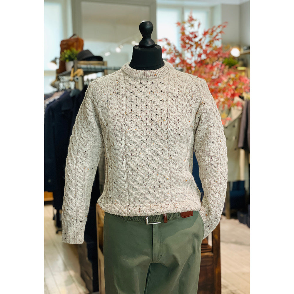 Beige tröja ⎪ Skiddaw ⎪ Aran Crafts