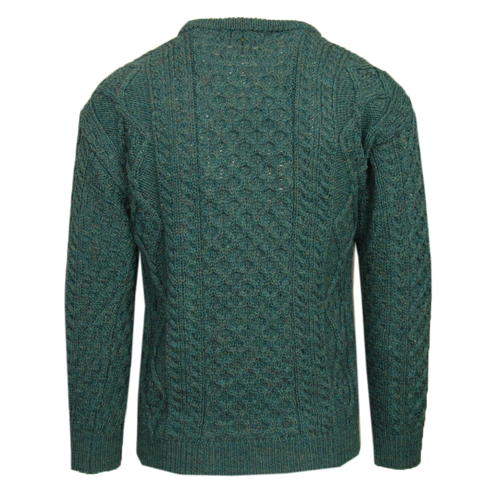 Grüner Strickpullover ⎪ Moos ⎪ Aran Crafts