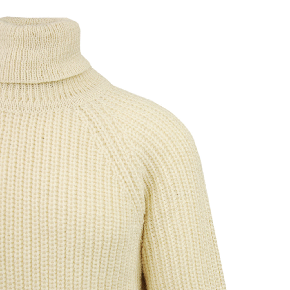 Natural white turtleneck sweater ⎪ Submariner ⎪ Aran Crafts
