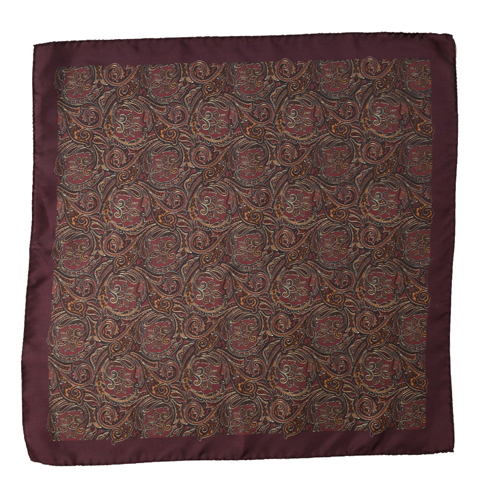 Burgundy silkkinen neliöhuivi ⎪ 57 x 57 ⎪ Antartide