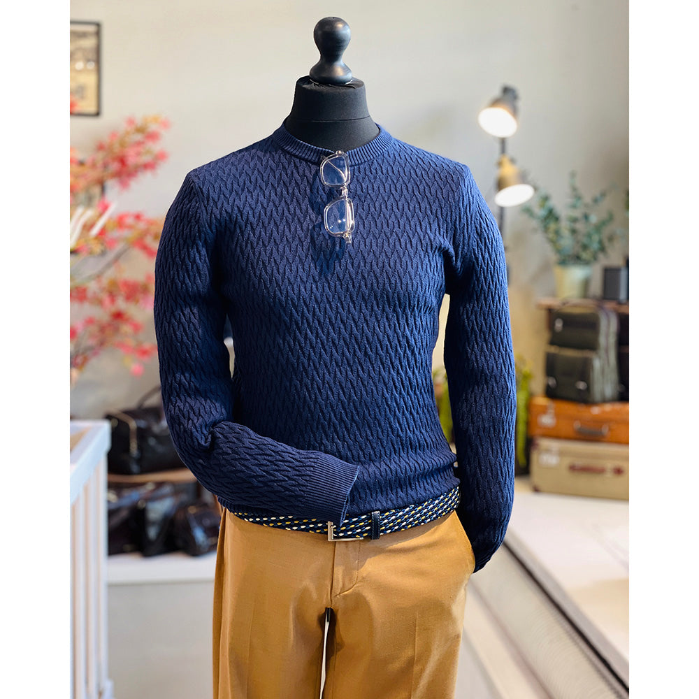 Sininen puuvilla / cashmere -neule⎪ Aldo ⎪ Leonardo