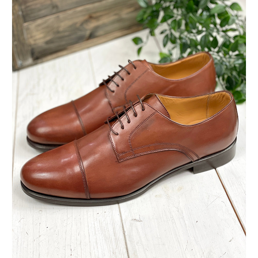 Brown Leather Shoe⎪ Cap Toe Derby⎪ Nobile