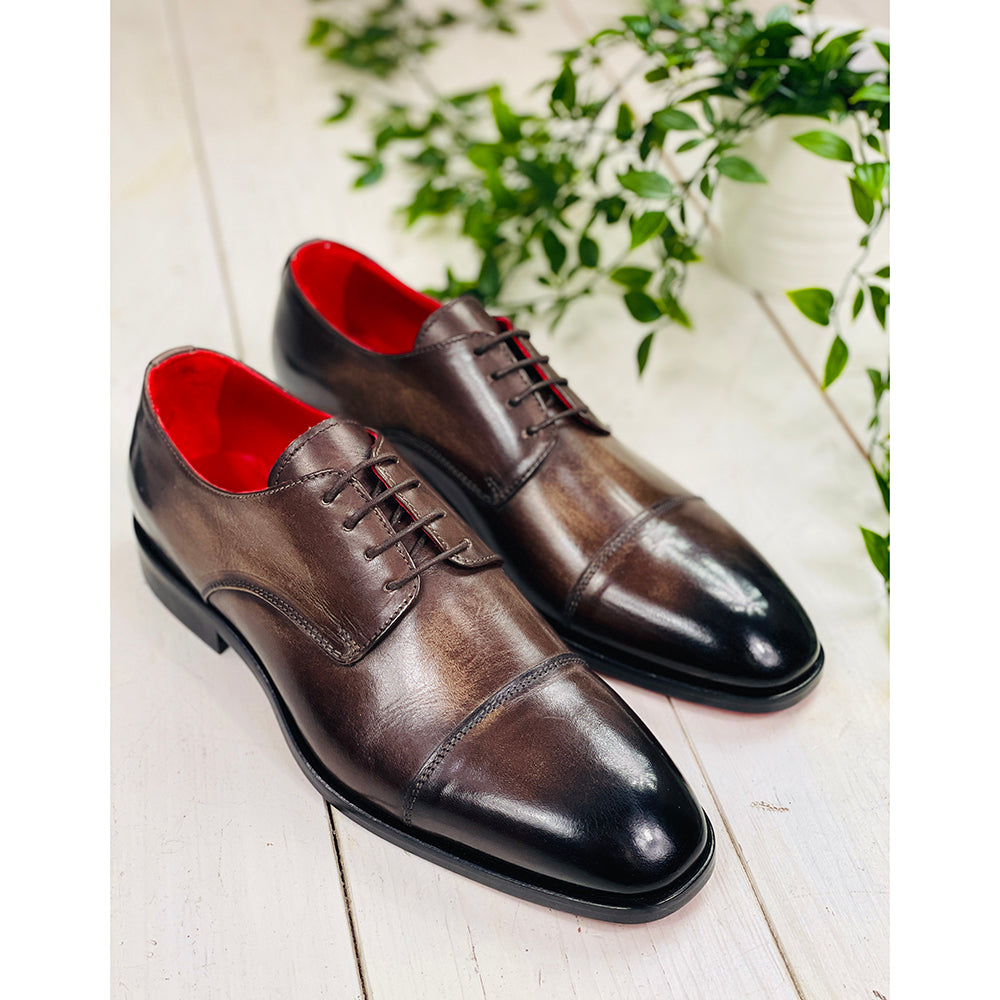 Dark brown leather shoe ⎪ Cap Toe Derby ⎪ Nobile