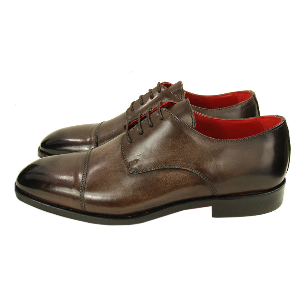 Dark brown leather shoe ⎪ Cap Toe Derby ⎪ Nobile