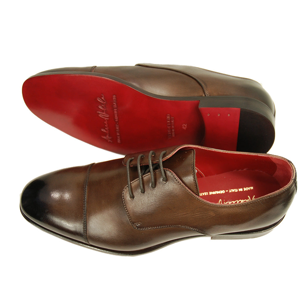 Dark brown leather shoe ⎪ Cap Toe Derby ⎪ Nobile