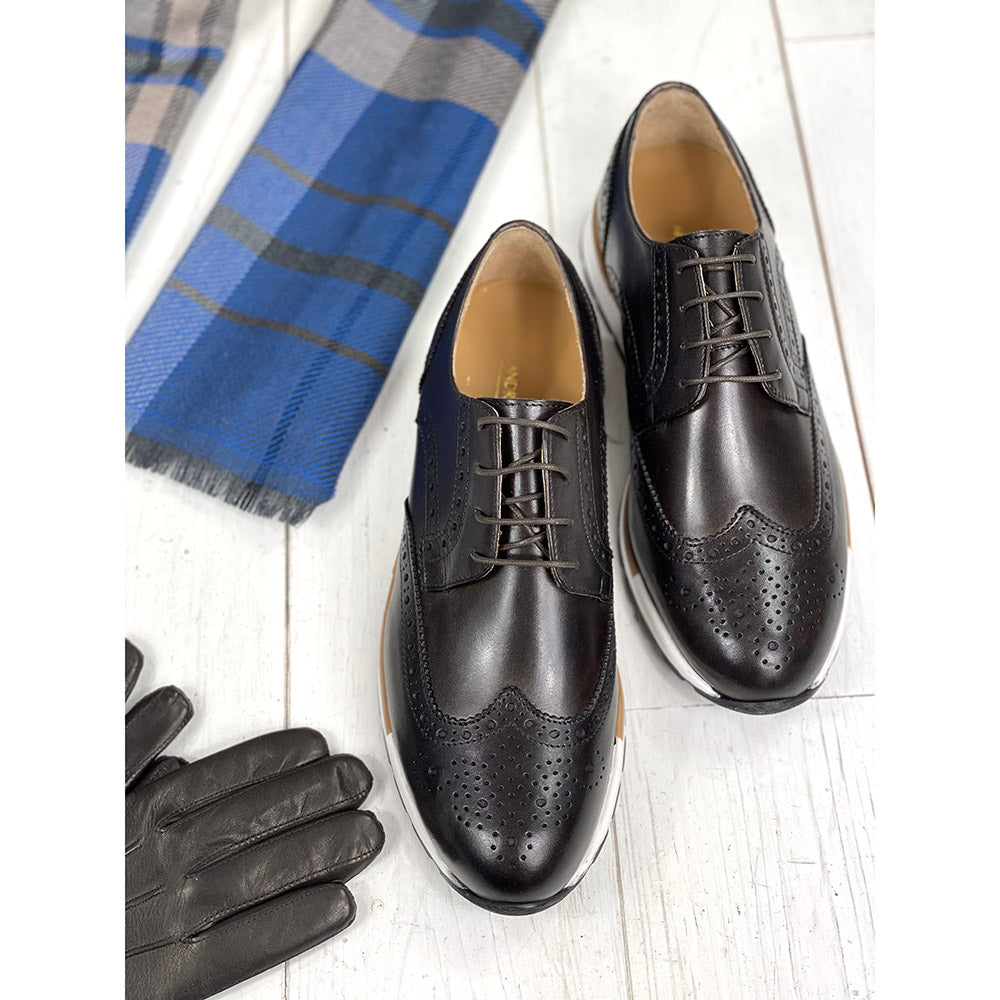 Dark brown leather shoe ⎪ Nobile