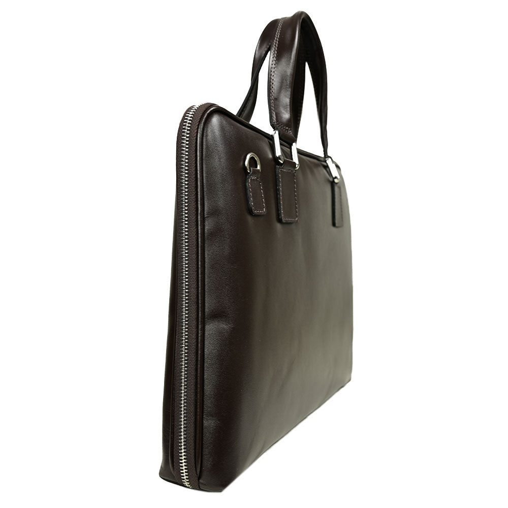 Tummanruskea nahkasalkku 15" ⎪ Trieste ⎪ Andrea Nobile