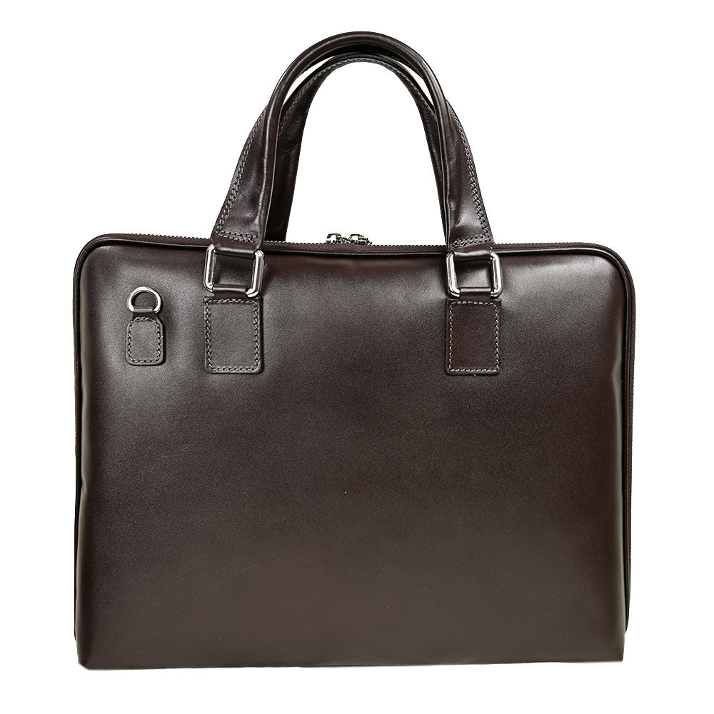 Tummanruskea nahkasalkku 15" ⎪ Trieste ⎪ Andrea Nobile