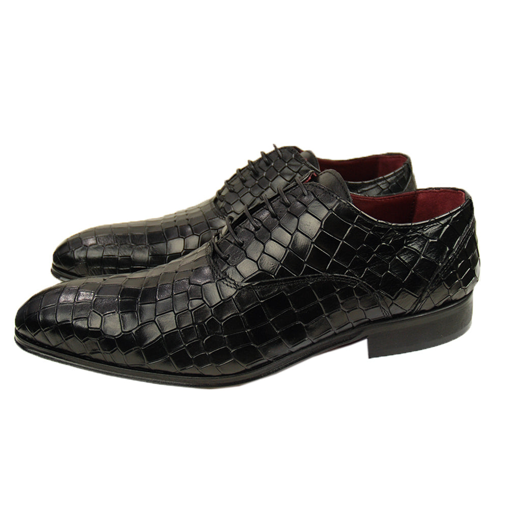 Blue leather shoe⎪ Crocco ⎪ Nobile