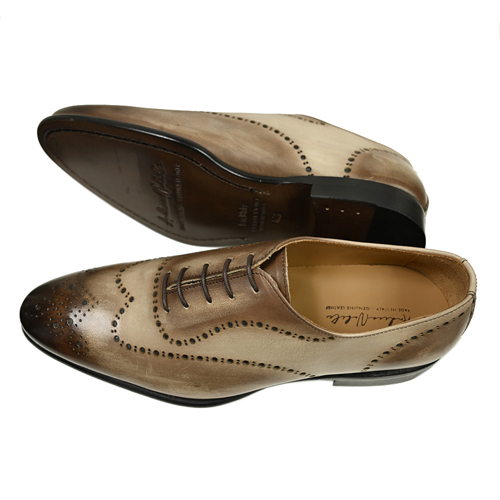 Vaaleanruskea/ Ruskea nahkakenkä ⎪ Brogue Oxford ⎪ Nobile