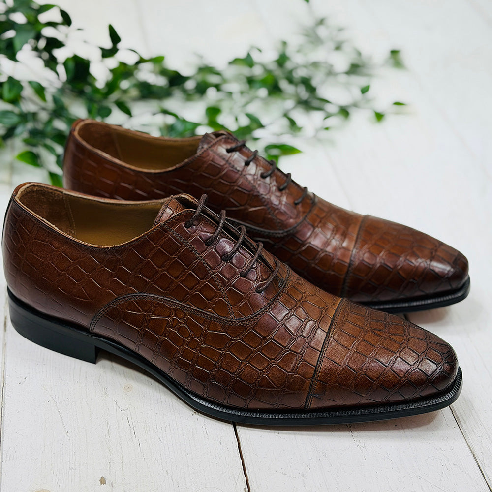 Ruskea nahkakenkä ⎪ Crocco Oxford ⎪ Nobile
