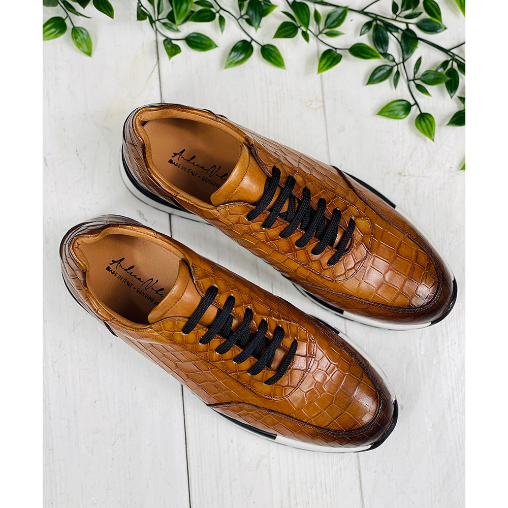 Brown leather shoes | Monterosso Crocco | Nobile