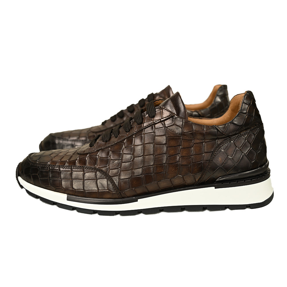 Tummanruskea nahkakenkä⎪ Monterosso Crocco ⎪ Nobile