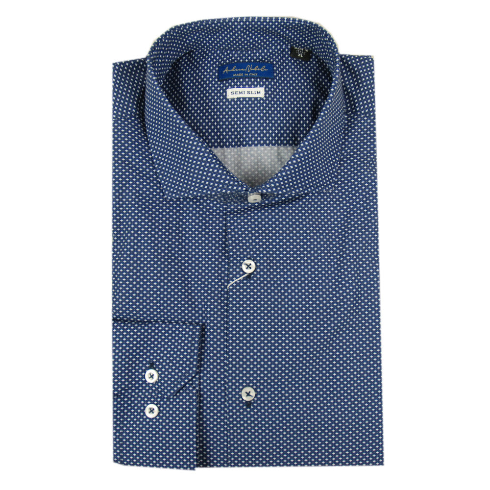 Dark blue patterned shirt ⎪ San Pietro ⎪ Nobile