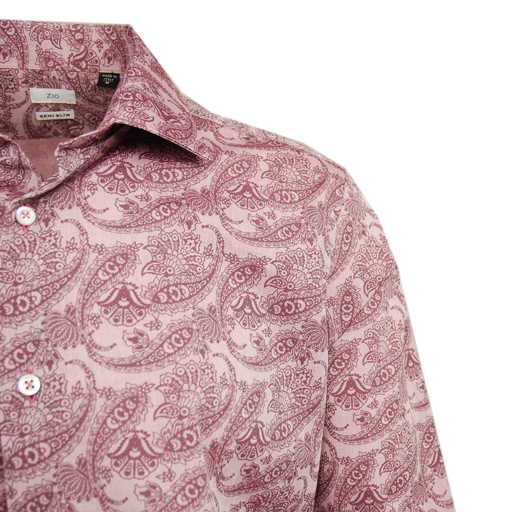 Light pink paisley-patterned dress shirt ⎪ Zanobi ⎪ Nobile