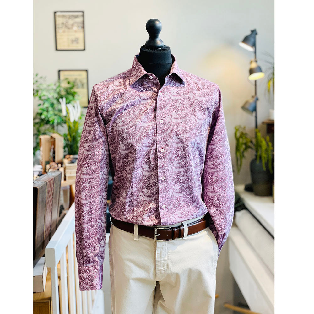 Light pink paisley-patterned dress shirt ⎪ Zanobi ⎪ Nobile