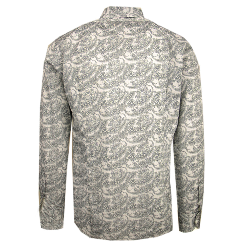 Gray paisley-patterned dress shirt ⎪ Zanobi ⎪ Nobile