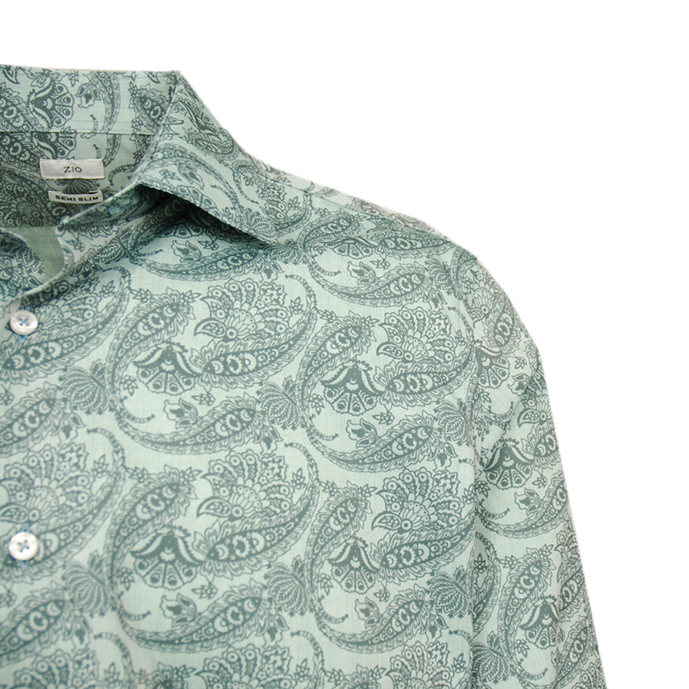 Mintgrünes Paisley-Muster Hemd ⎪ Zio ⎪ Nobile