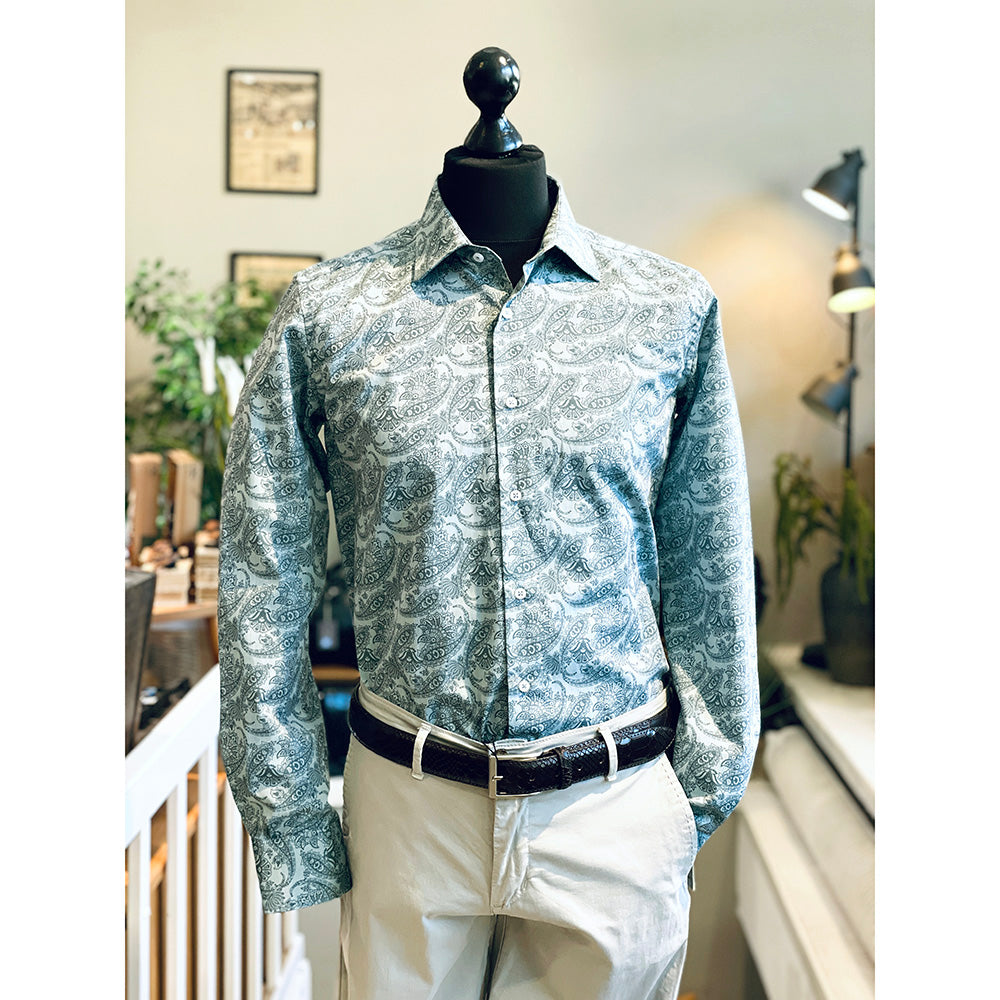 Mintgrünes Paisley-Muster Hemd ⎪ Zio ⎪ Nobile
