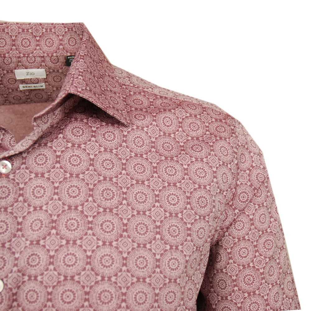 Vaaleanpunainen kuviollinen kauluspaita ⎪ Zanobi ⎪ Nobile