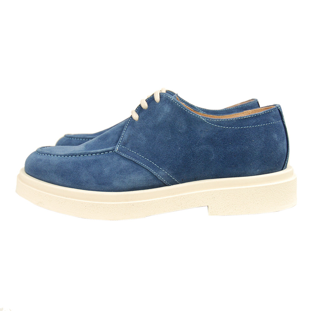 Blaue Wildleder-Schuhe ⎪ Camoscio Derby ⎪ Nobile