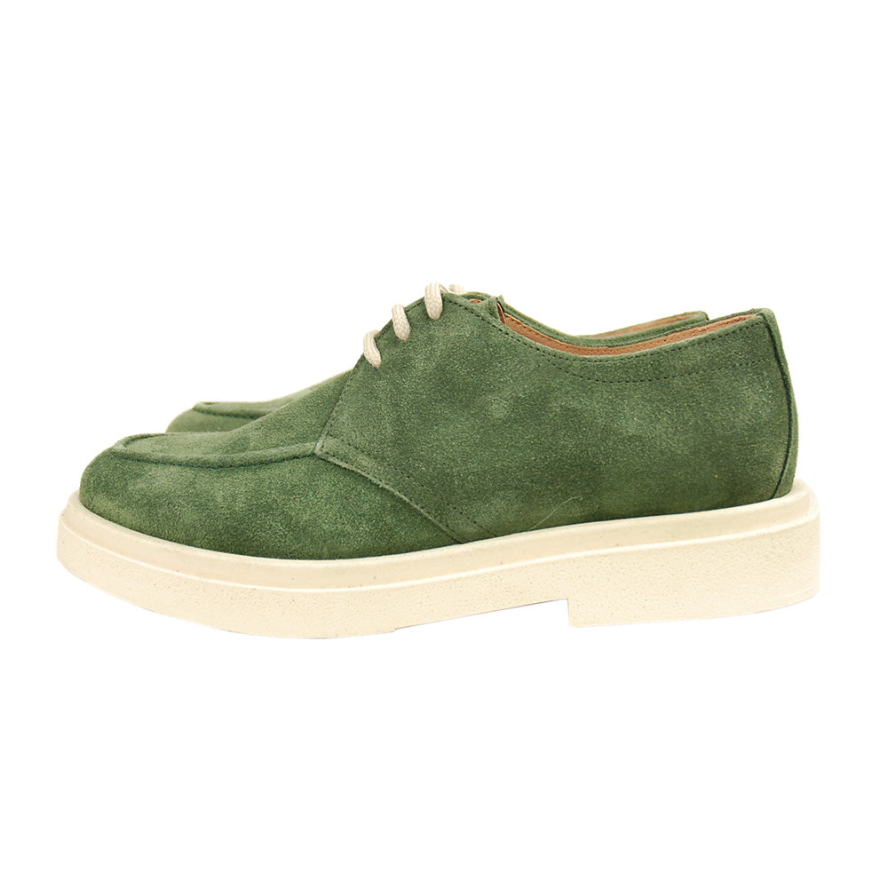 Salbeigrüner Wildlederschuh ⎪ Camoscio Derby ⎪ Nobile
