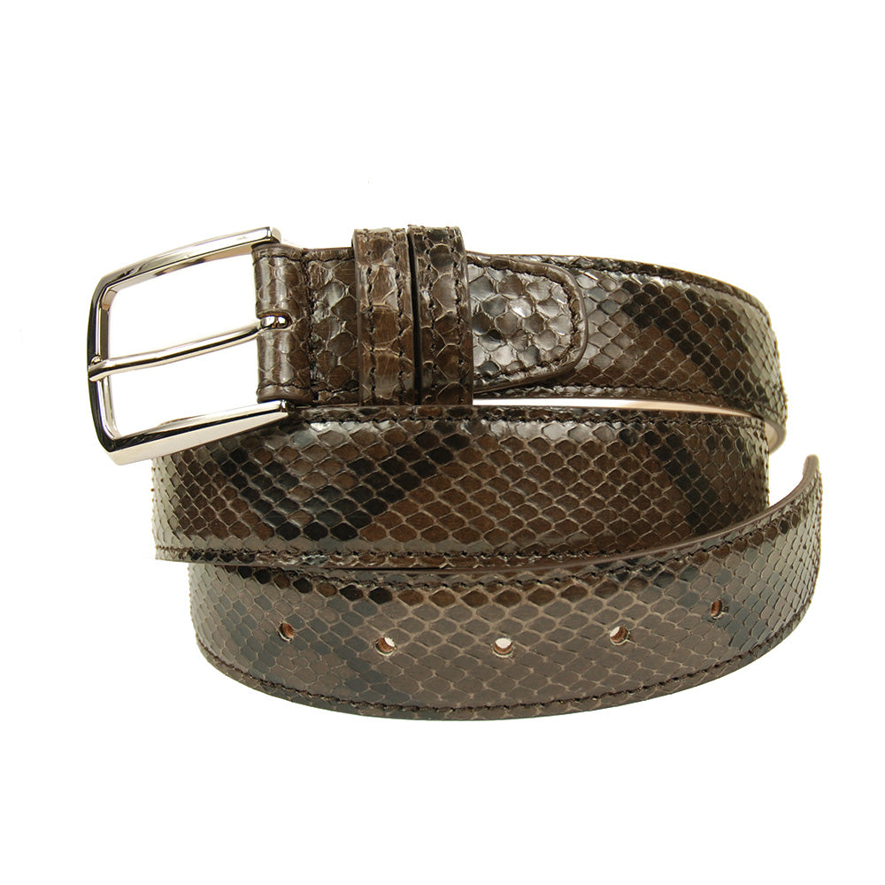 Dunkelbrauner Python-Gürtel⎪ Bochicchio