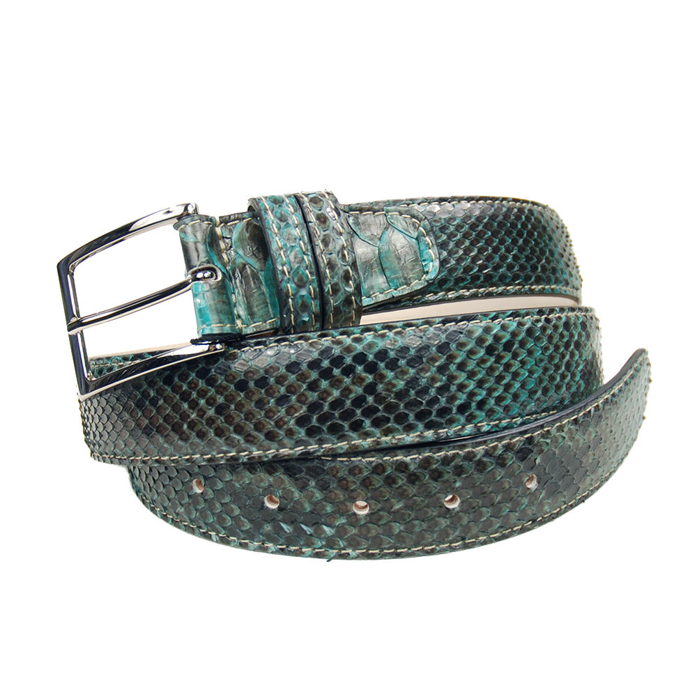 Grau / Beige Python Gürtel ⎪ Bochicchio