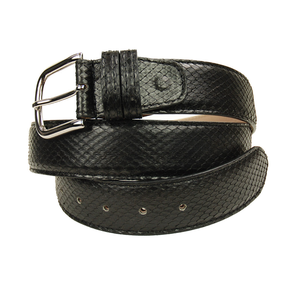 Schwarzer Python-Gürtel⎪ Vinci ⎪Bochicchio