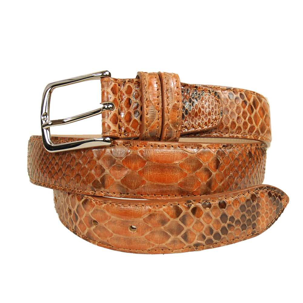 Orange python belt ⎪ Bochicchio