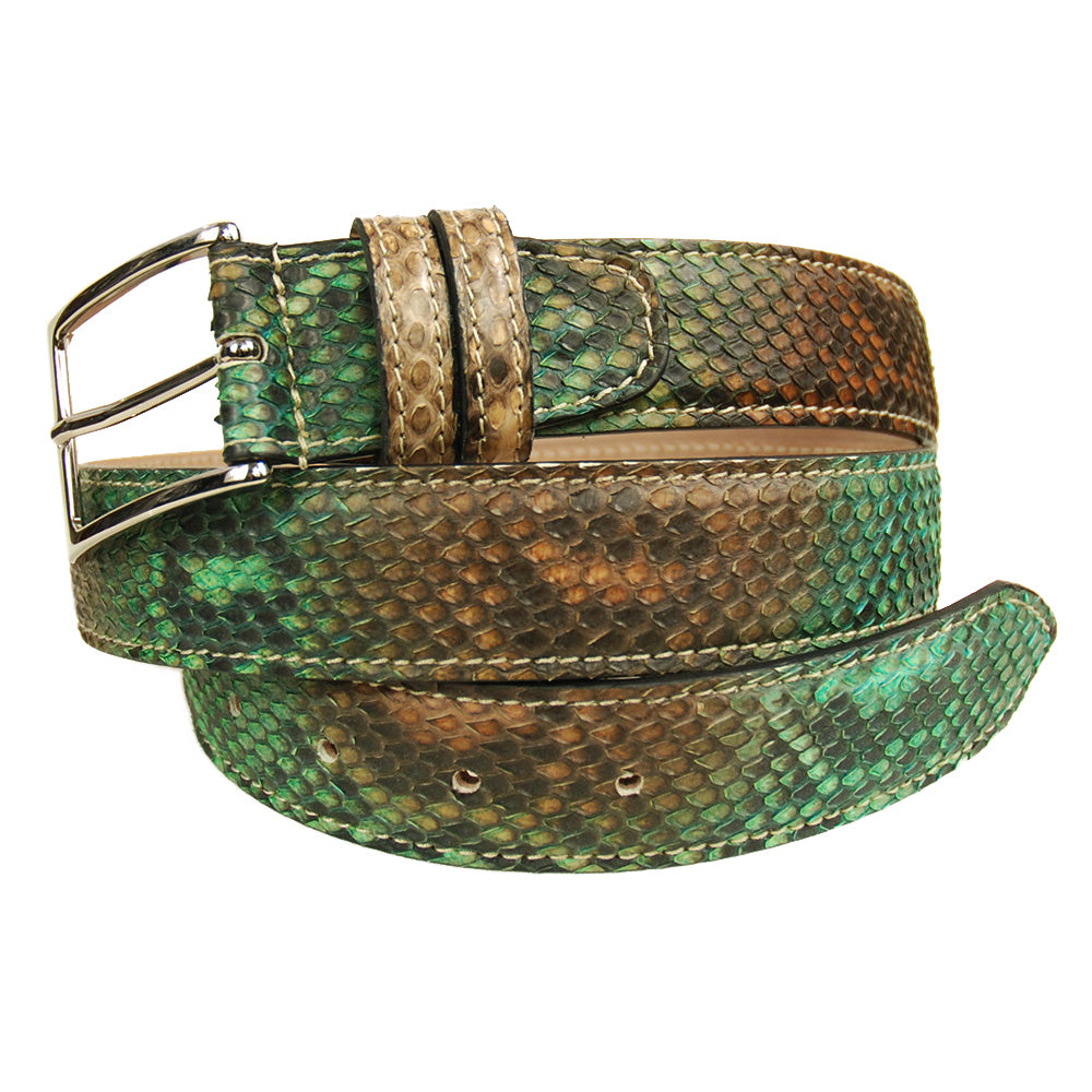 Grey / Beige python belt ⎪ Bochicchio