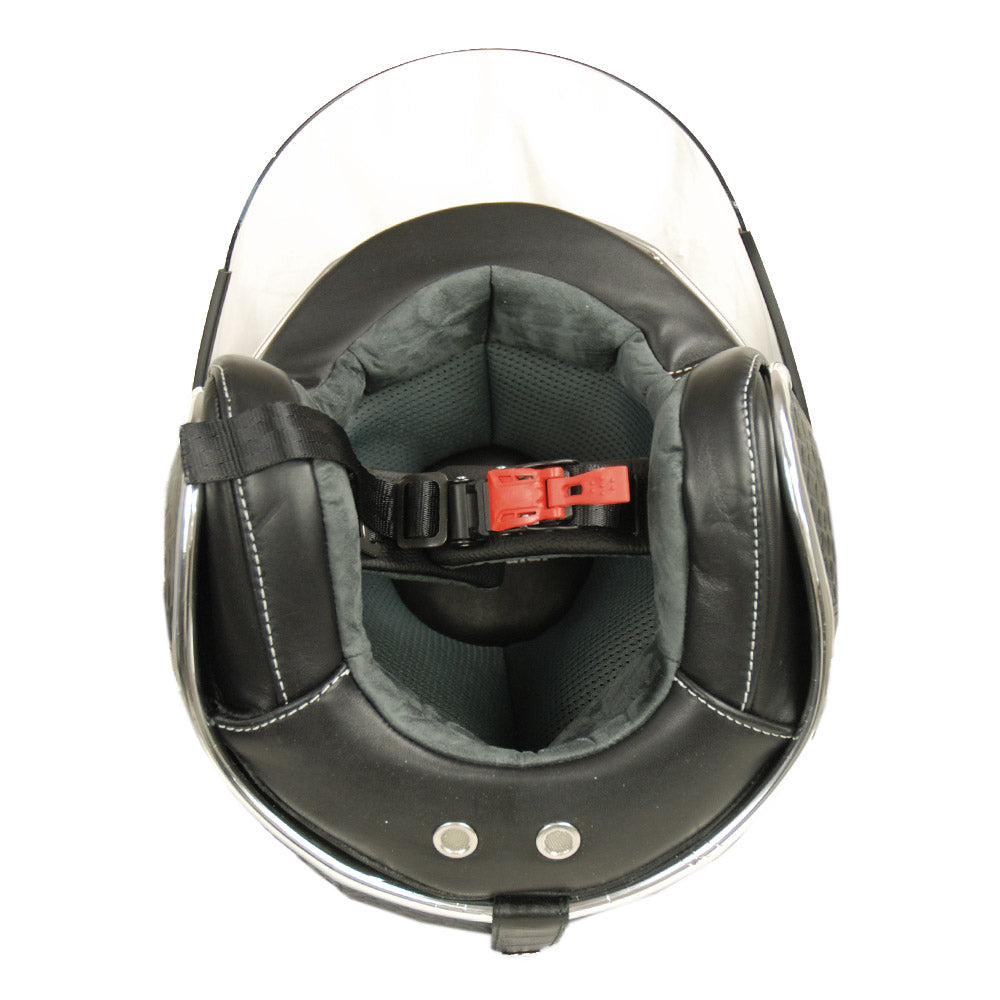 Musta avokypärä visiirillä ⎪Crocco ⎪ Barrufaldi