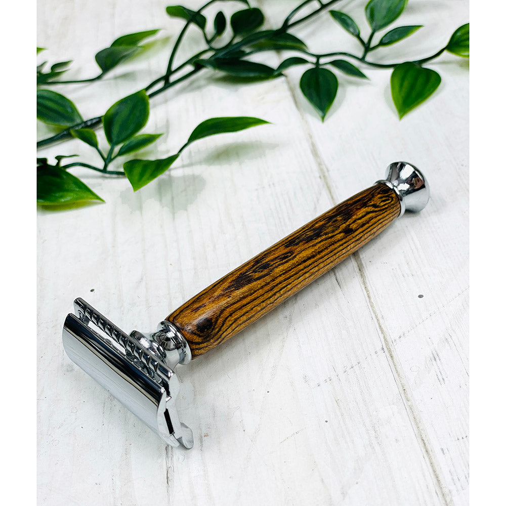 Säkerhetsrakhyvel Partahöylä⎪ Bocote ⎪ Bog & Mässing