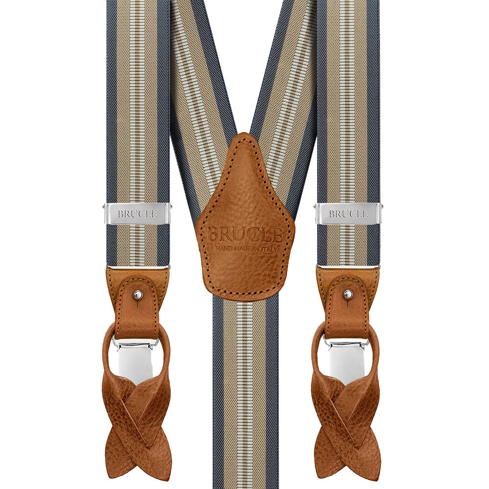 Brown striped suspenders⎪ Brucle