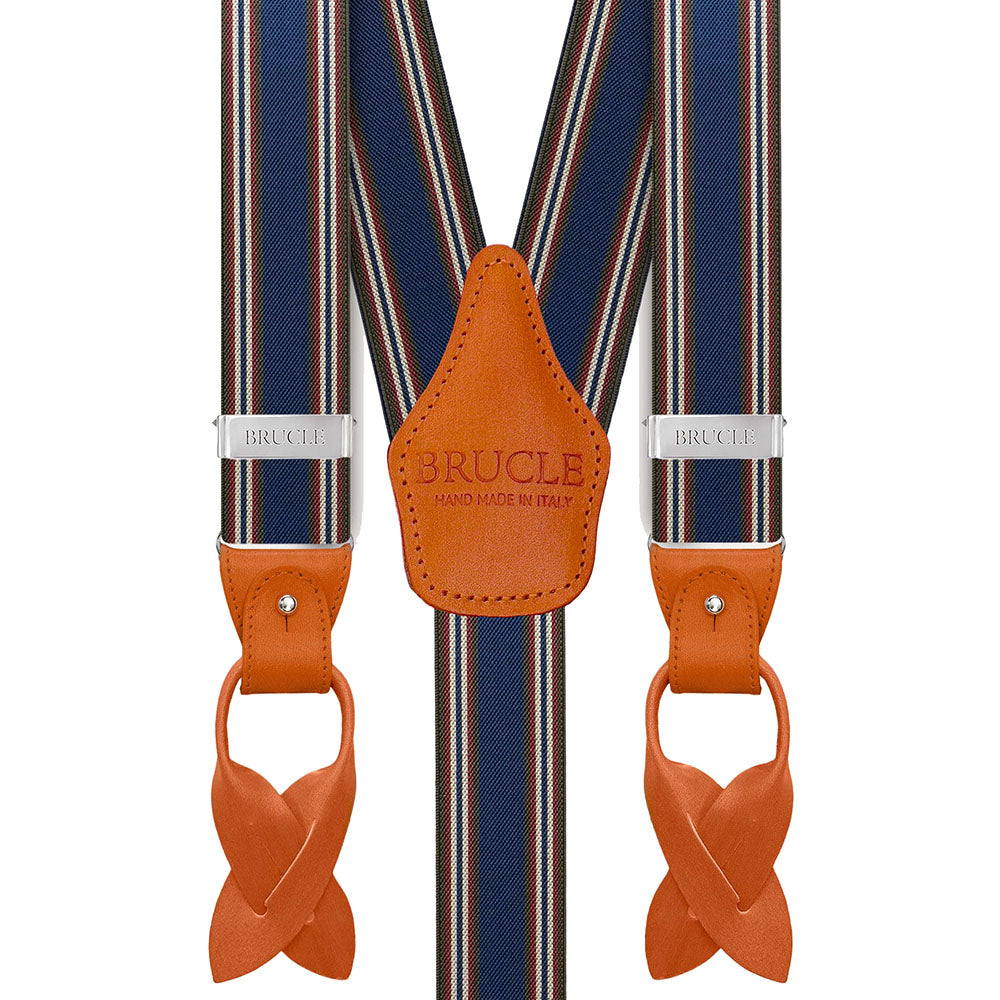 Siniset / Oranssit raidalliset henkselit⎪ Brucle