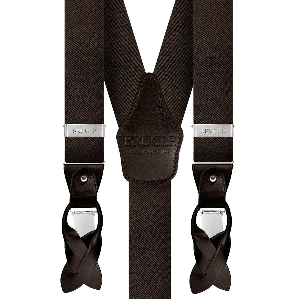 Dark brown suspenders ⎪Men's accessories⎪Anti's boutique