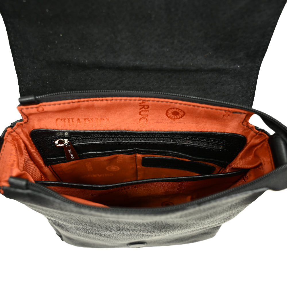 Schwarze Messenger-Ledertasche ⎪ Classic City⎪ Chiarugi