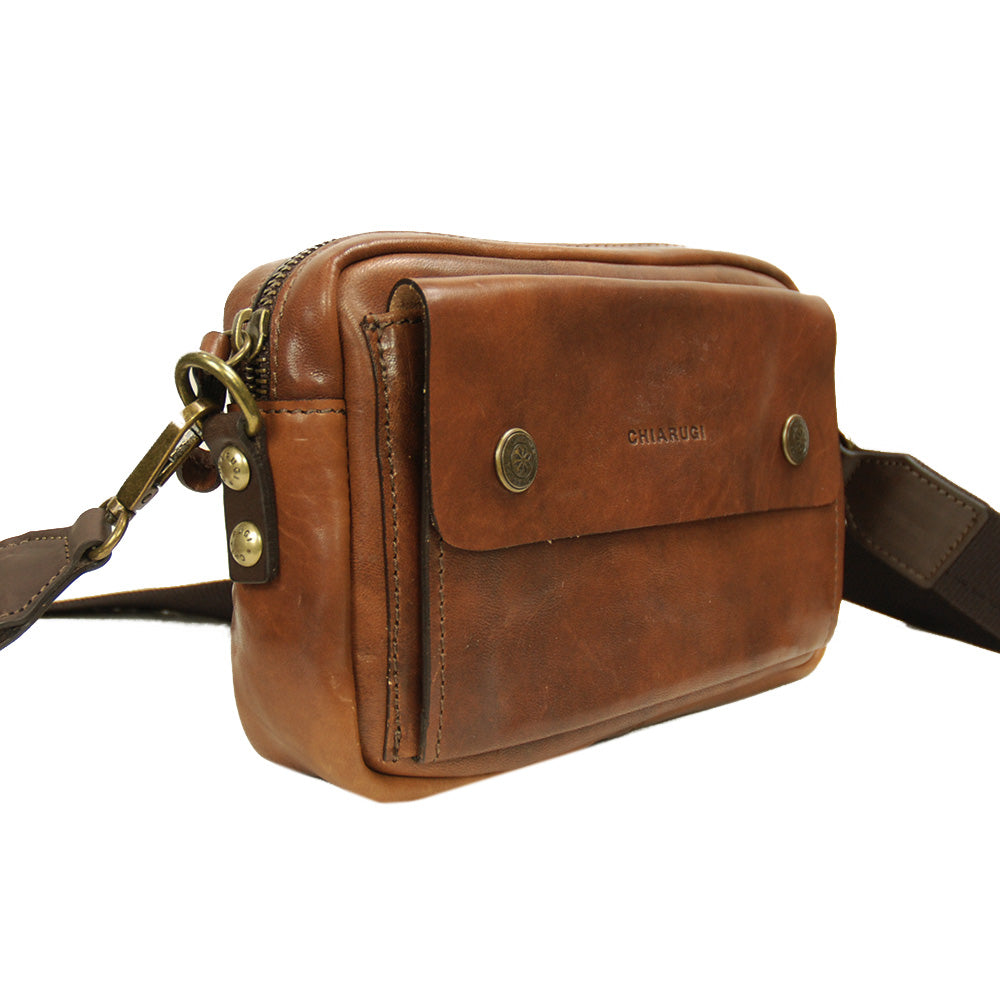 Ruskea crossbody nahkalaukku ⎪Old Tuscany ⎪Chiarugi