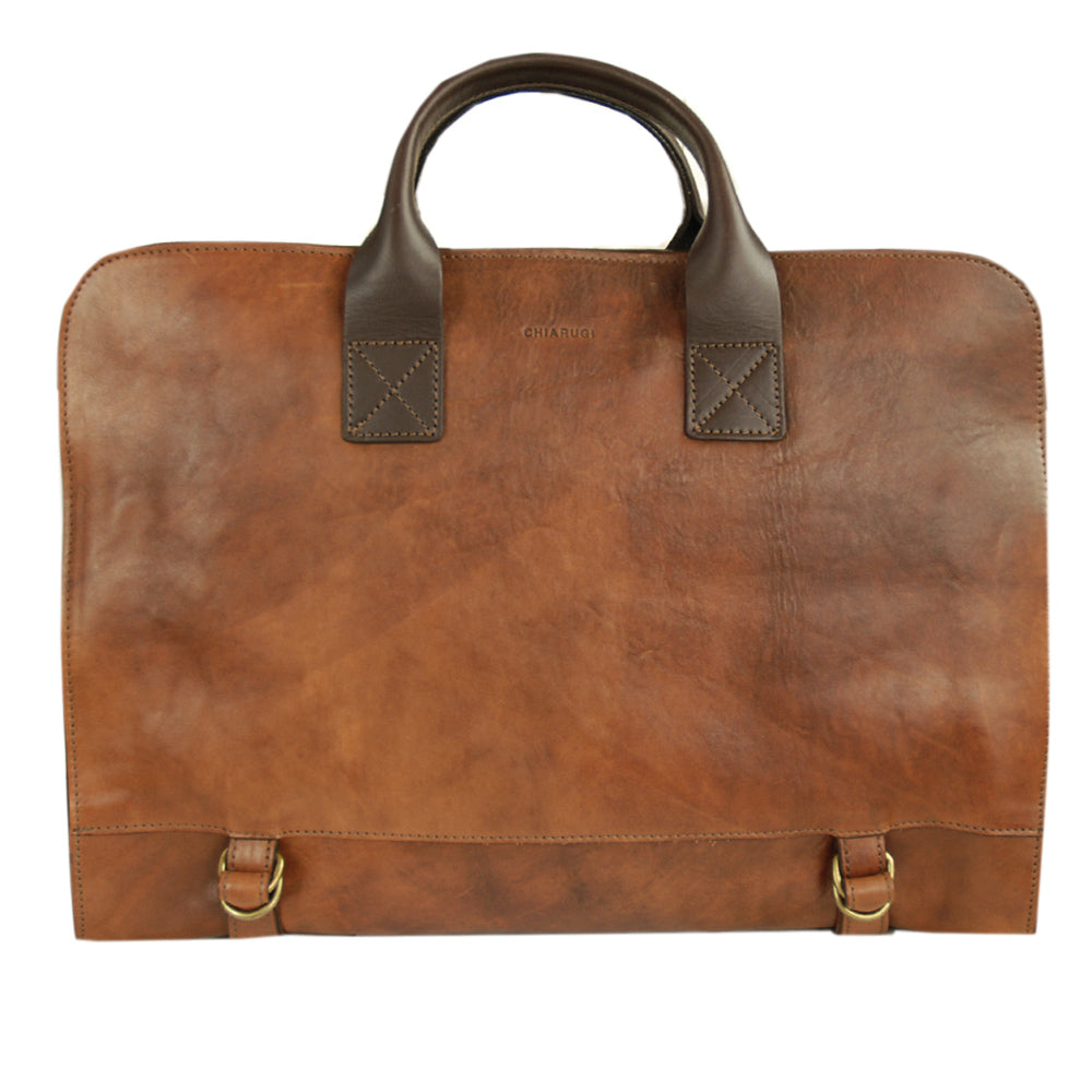 Ruskea nahkasalkku  15" ⎪ Old Tuscany ⎪Chiarugi