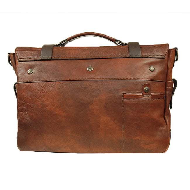 Große braune Ledertasche 17" ⎪ Old Tuscany ⎪ Chiarugi