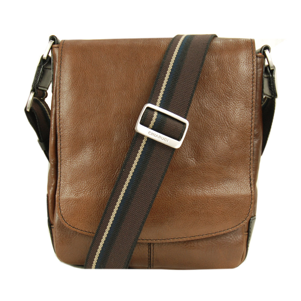 Messenger-Ledertasche dunkelbraun ⎪ Chiarugi